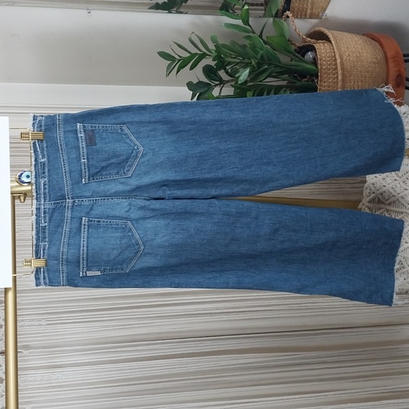 Paige size 25 Chambray wide-leg denim jeans - Picture 4 of 12